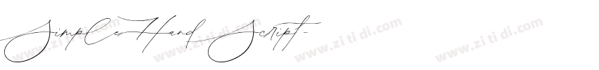 Simple Hand Script字体转换 Simple Hand Script字体转换